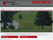 Tablet Screenshot of dogwoodhillsgolfcourse.com